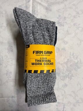 Gray Thermal Work Socks - 4 Pair Pack